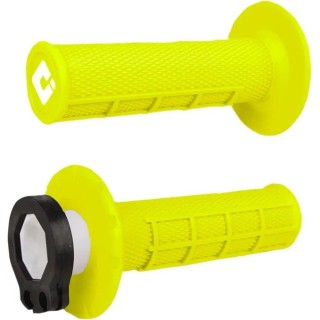 Poignées ODI V2 LOCK-IN 1/2 gaufré jaune fluo