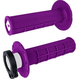 Poignées ODI V2 LOCK-IN 1/2 gaufré violet