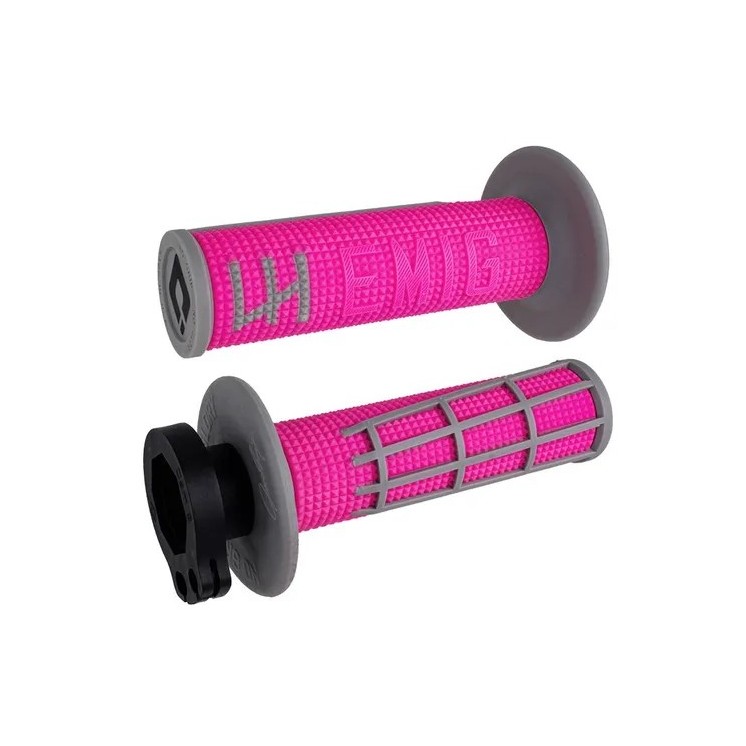 Poignées ODI V2 LOCK-IN 2.0 gaufré rose